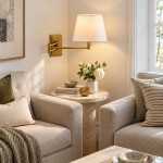 Lutyens Wabi-sabi Iron Swing Arm Fabric Wall Light