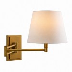 Lutyens Wabi-sabi Iron Swing Arm Fabric Wall Light