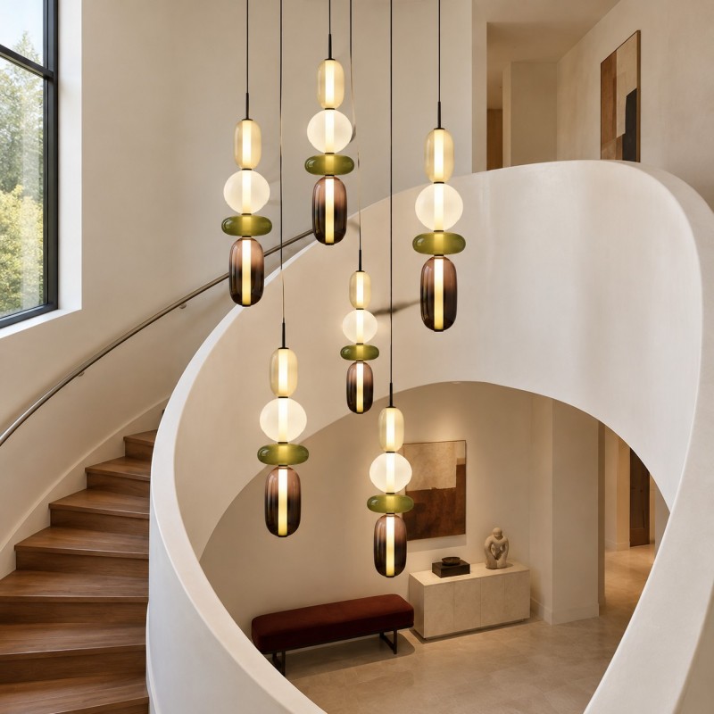 Caterina Modern Colorful Candied Glass Pendant Light