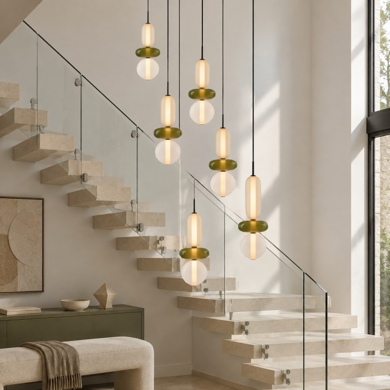 Caterina Modern Colorful Candied Glass Pendant Light