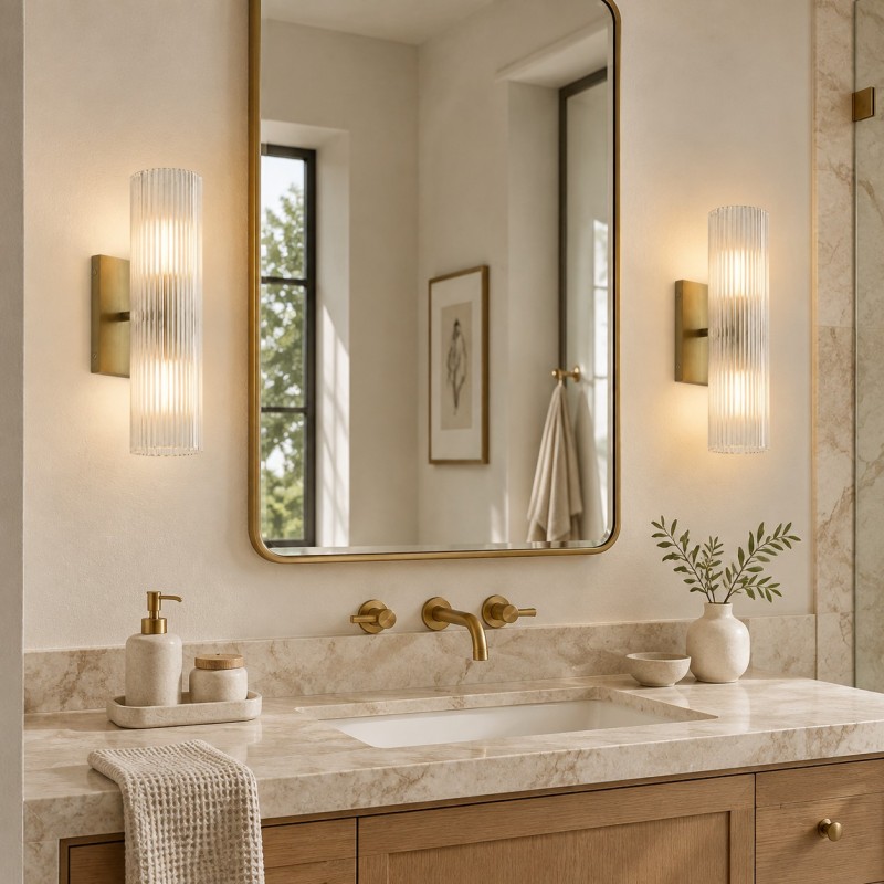 Yorix Modern Vertical Cylinder Tube Metal Finish Wall Light