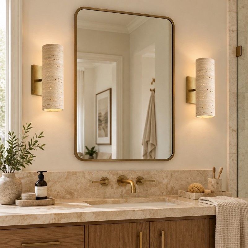 Yorix Modern Vertical Cylinder Tube Metal Finish Wall Light