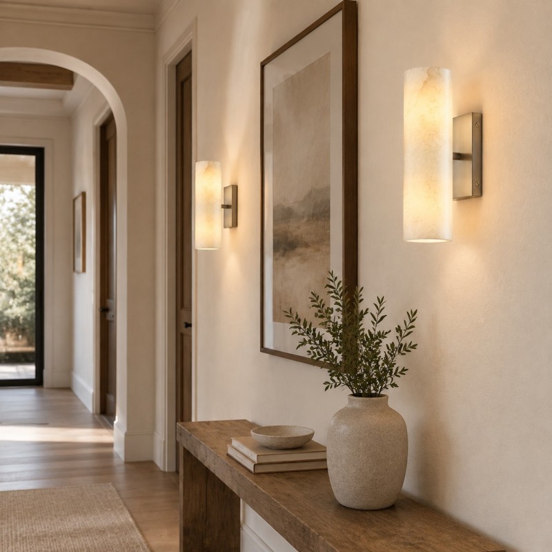 Yorix Modern Vertical Cylinder Tube Metal Finish Wall Light