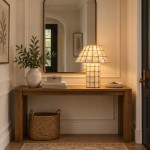 Eames Vintage Hand-Inlaid Natural Shell Mosaic Table Lamp