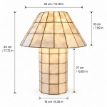 Eames Vintage Hand-Inlaid Natural Shell Mosaic Table Lamp