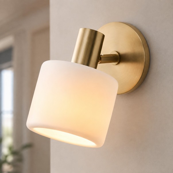 Aura Modern Colorful Adjustable Porcelain Shade Brass Wall Lamp