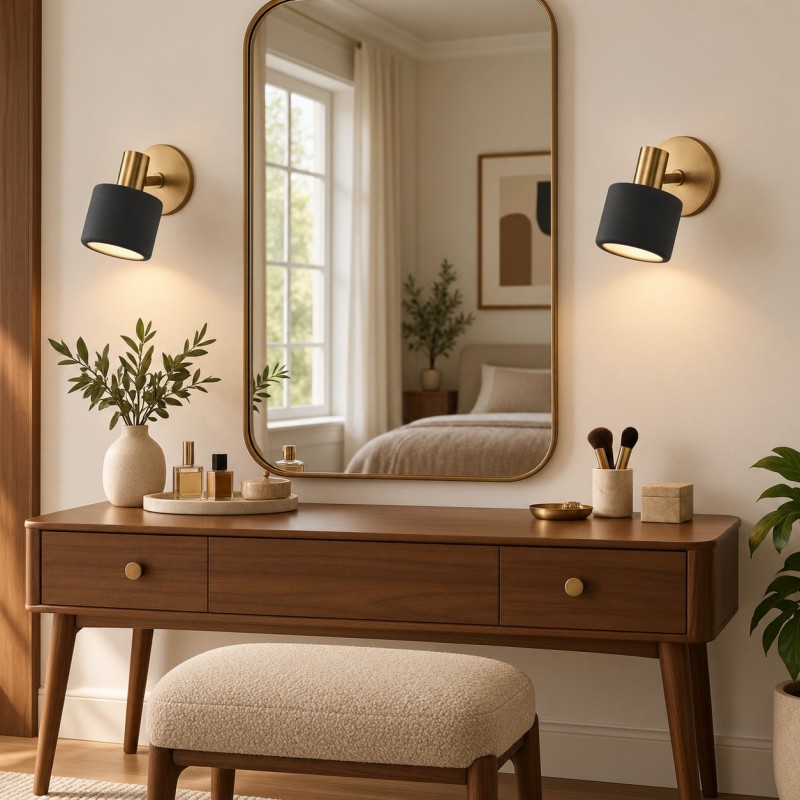 Aura Modern Colorful Adjustable Porcelain Shade Brass Wall Lamp