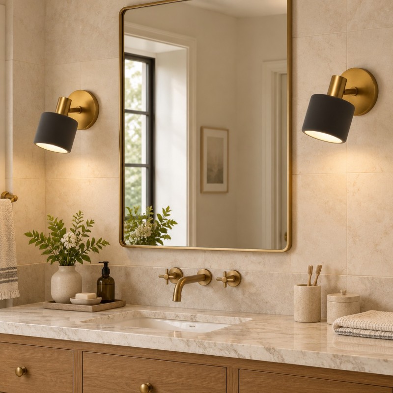 Aura Modern Colorful Adjustable Porcelain Shade Brass Wall Lamp