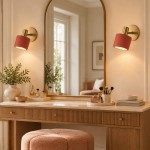 Aura Modern Colorful Adjustable Porcelain Shade Brass Wall Lamp