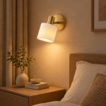 Aura Modern Colorful Adjustable Porcelain Shade Brass Wall Lamp