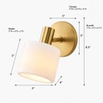Aura Modern Colorful Adjustable Porcelain Shade Brass Wall Lamp