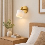 Aura Modern Colorful Adjustable Porcelain Shade Brass Wall Lamp