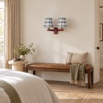 Elarion Vintage Fabric wisteria Twin Wall sconce