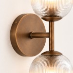 Corwin Vintage Decorative Ribbed Glass Wall Lamp