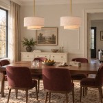 Aevon 3-Light Matte Brown Double Drum Pendant Light