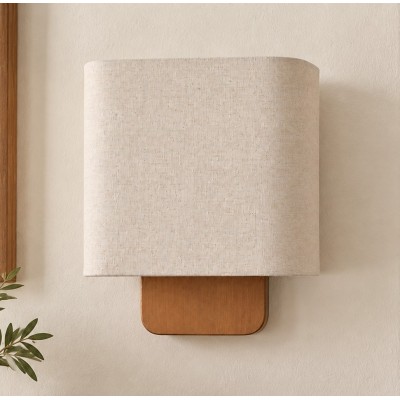 Ondine Modern Linen Fabric Shade Wall Sconce
