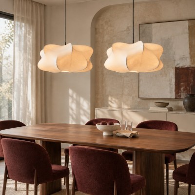 Orin Modern White Silk Cloud Pendant Light