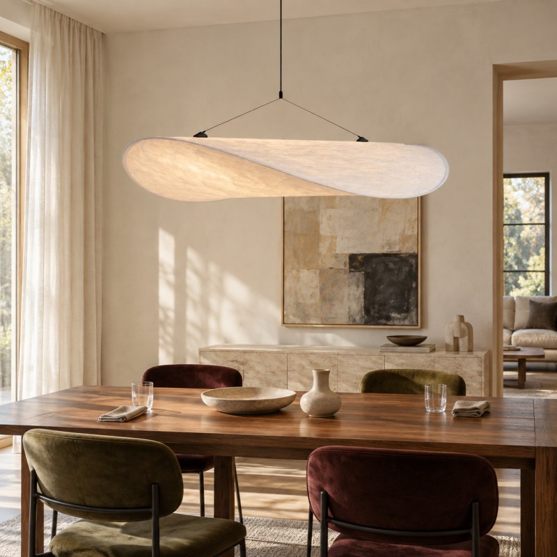 Hawkes Scandinavian Style Minimalist Fabric Pendant Light