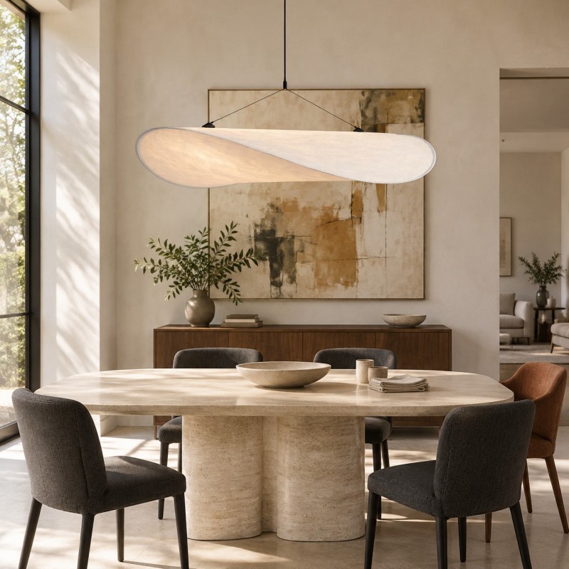 Hawkes Scandinavian Style Minimalist Fabric Pendant Light