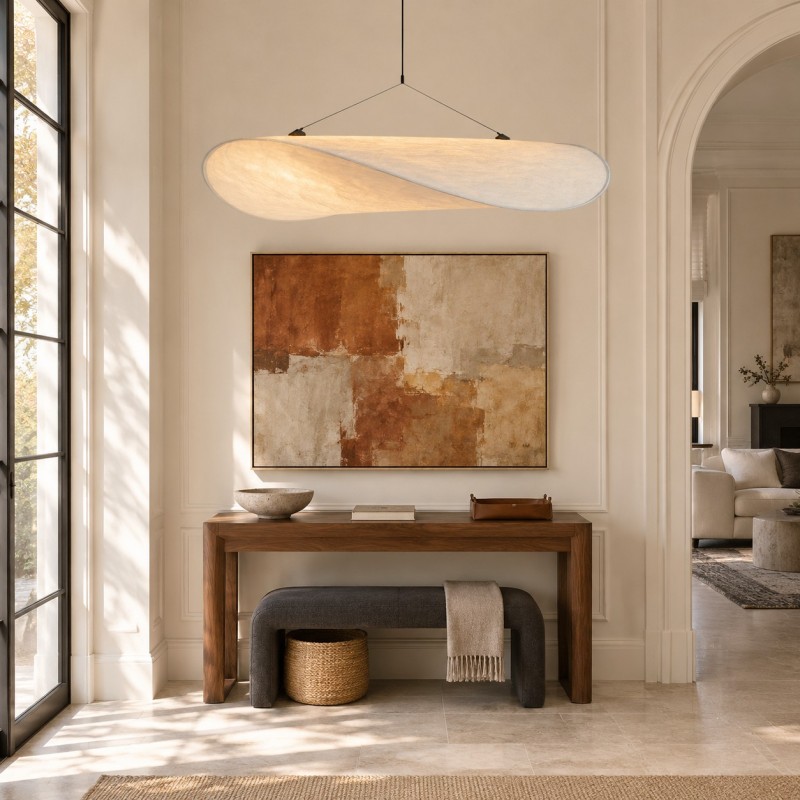 Hawkes Scandinavian Style Minimalist Fabric Pendant Light
