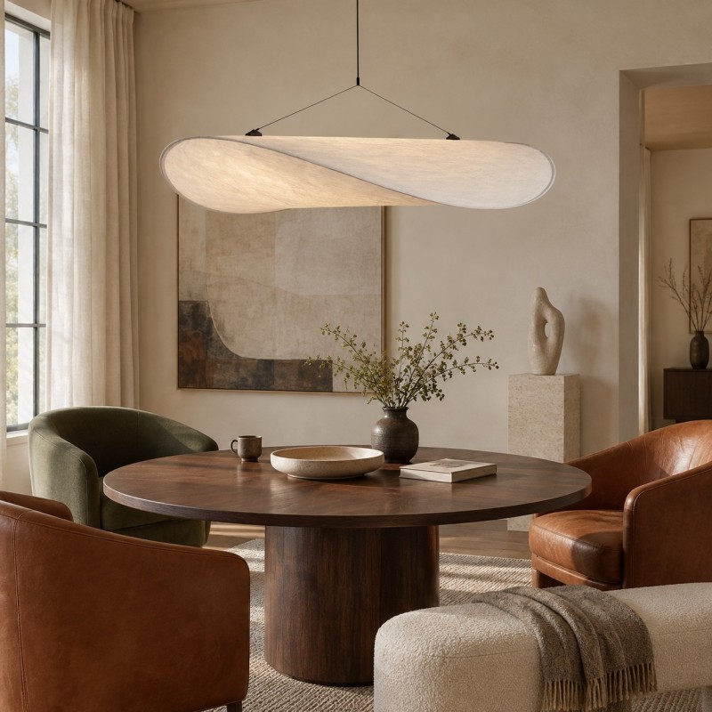 Hawkes Scandinavian Style Minimalist Fabric Pendant Light