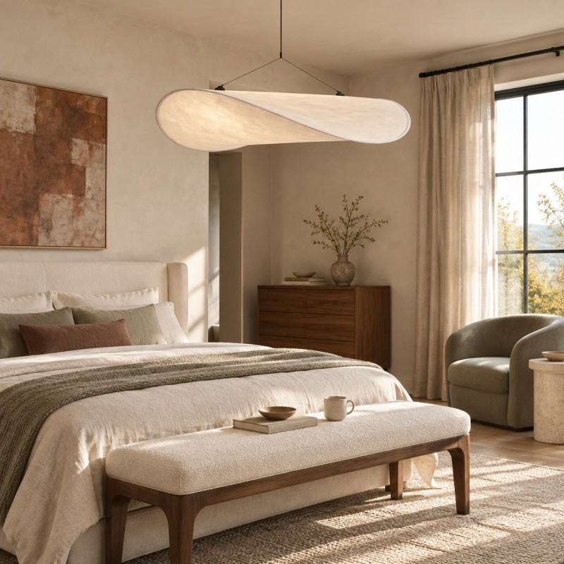 Hawkes Scandinavian Style Minimalist Fabric Pendant Light