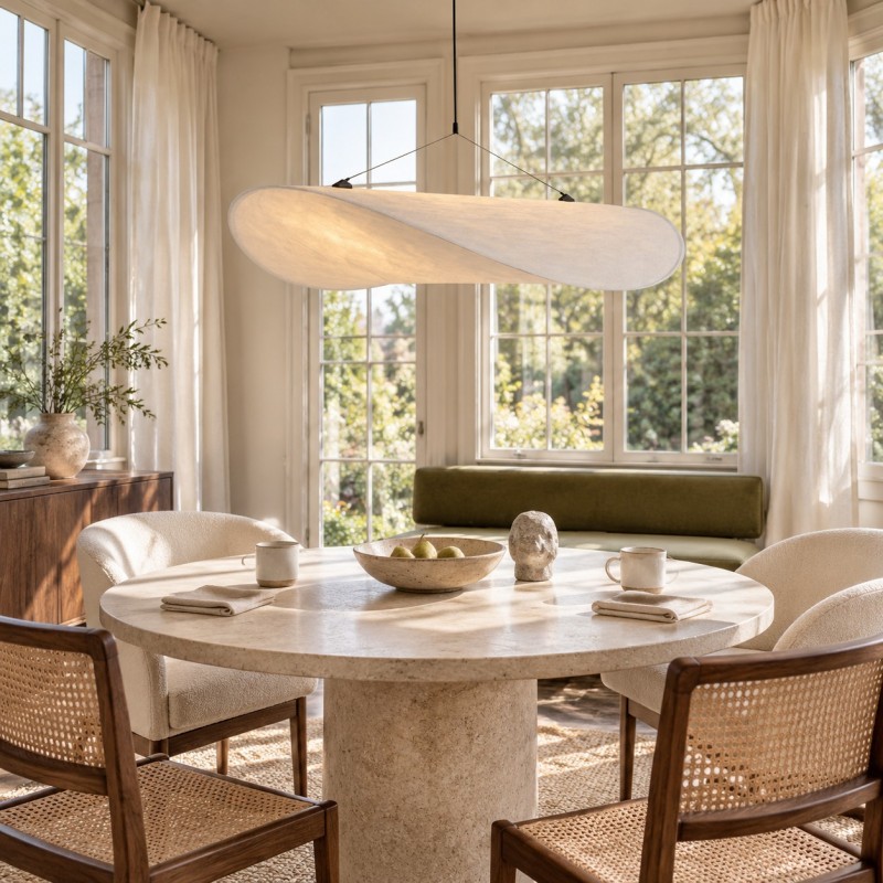 Hawkes Scandinavian Style Minimalist Fabric Pendant Light