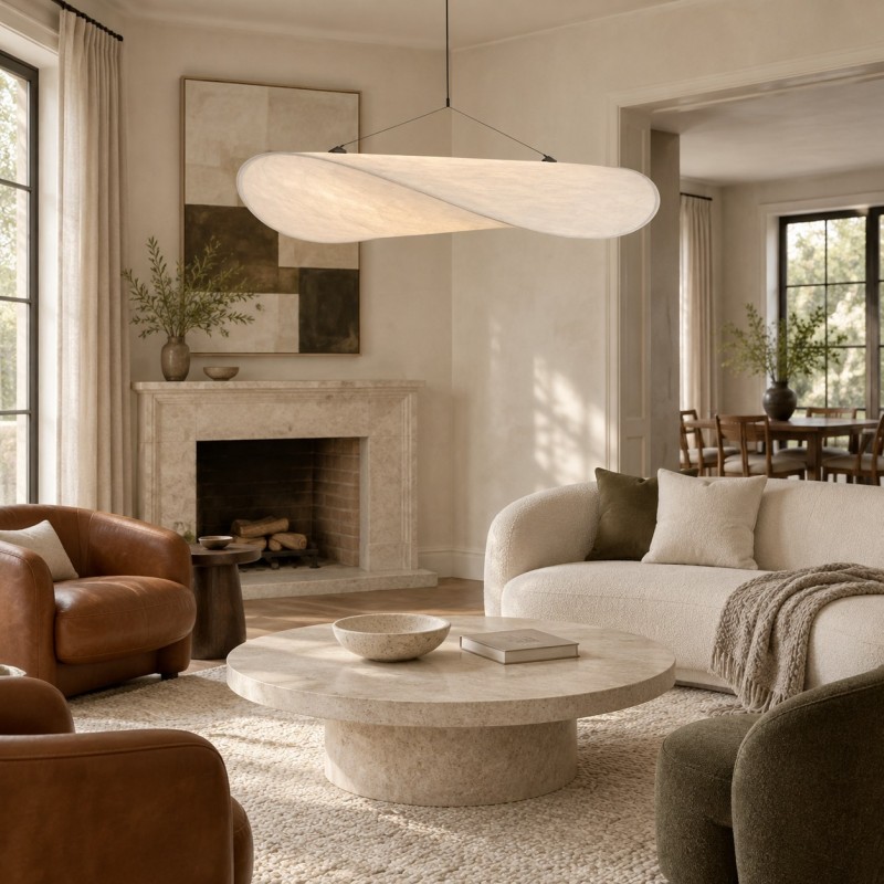 Hawkes Scandinavian Style Minimalist Fabric Pendant Light