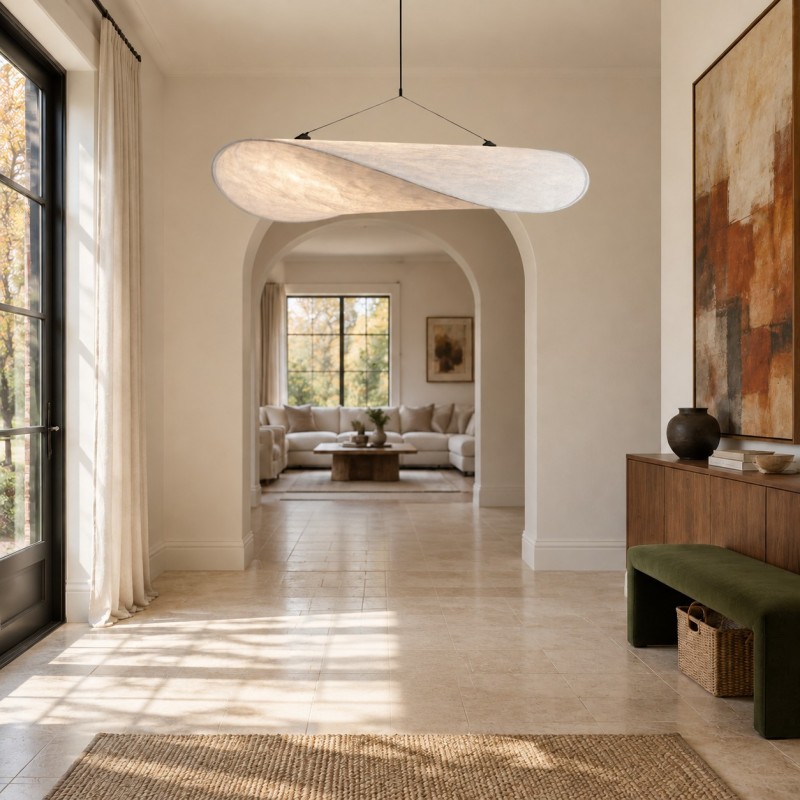 Hawkes Scandinavian Style Minimalist Fabric Pendant Light