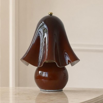 Catalina Modern Wavy Glass Petal Fazzo Table Lamp