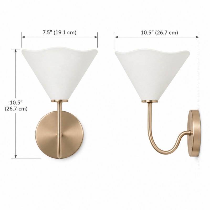 Xanthippe Farmhouse Linen Fabric Wall Sconce