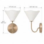 Xanthippe Farmhouse Linen Fabric Wall Sconce
