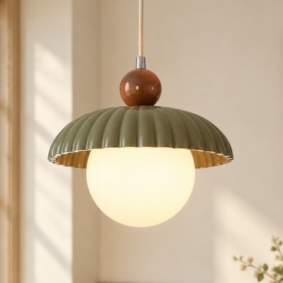 Brynley Cream Style Glass Flower Pendant Light