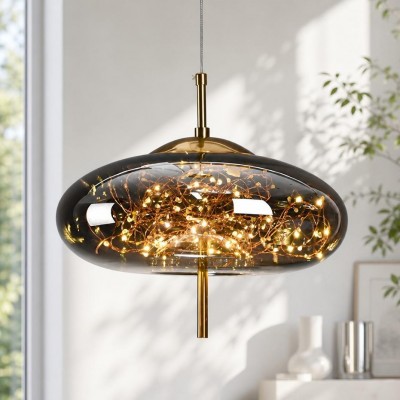 Atria Luxury Led Geometric Globe Sprinkle Pendant Light
