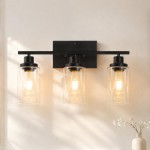 Lynor Classic Farmhouse Clear Glass Triple Sconce