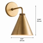 Kaelen Retro Cooper Cone Sconce Light