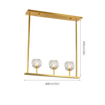 BOULE DE CRISTAL LINEAR CHANDELIER