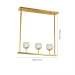 BOULE DE CRISTAL LINEAR CHANDELIER