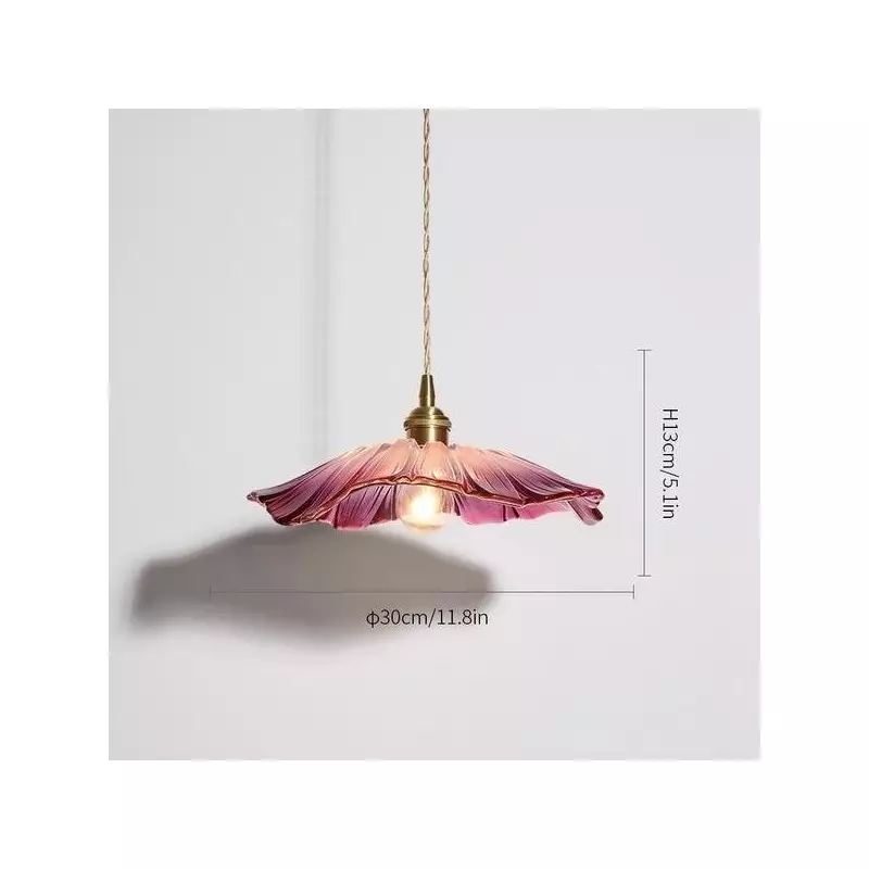 Retro Lotus Creative Glass Pendant Lamp | Ping Lighting