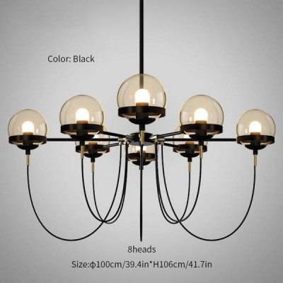 Glass ball chandelier