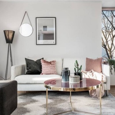 Modern Oslo wood floor lamp