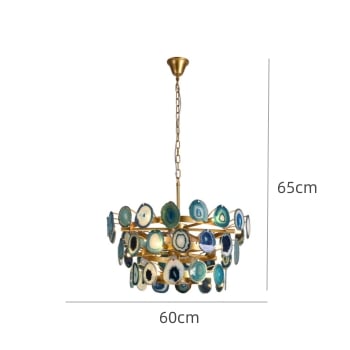 Decorative Natural Agate Slices Chandelier