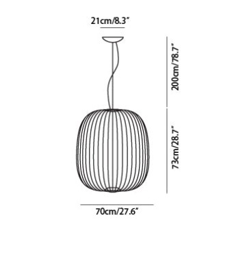 Industrial Linear Cage LED Pendant Light