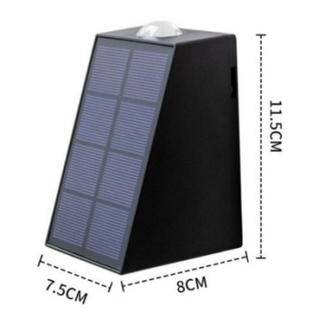 Modern Trapezoid Outdoor Wall Sconce, Solar Wash Washer Light