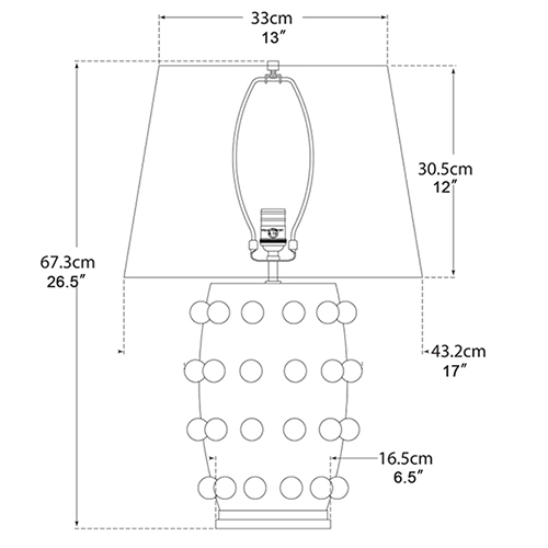 Modern Ceramic Lamp with Linen Shade White