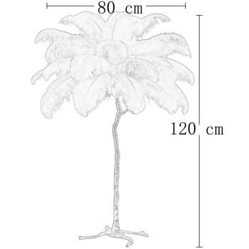 Ostrich Feather Floor Lamp