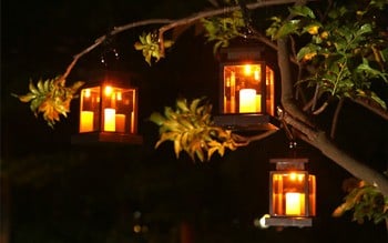 Waterproof Outdoor Hanging Solar Candle Lantern