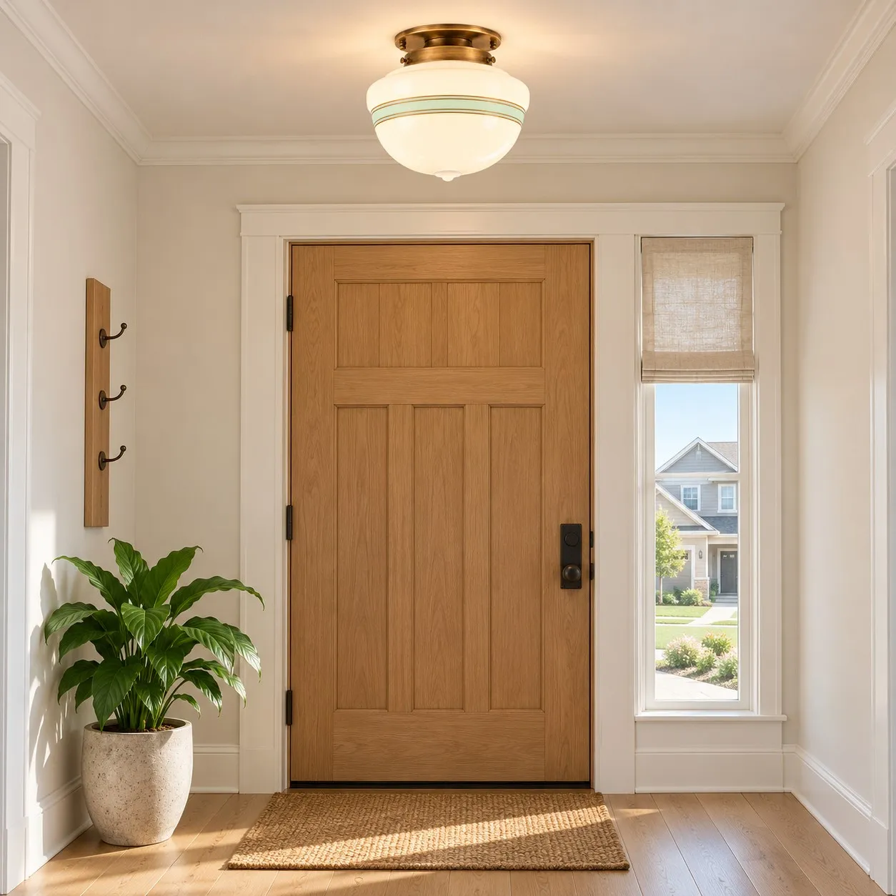 Hensley ceiling light in an entryway