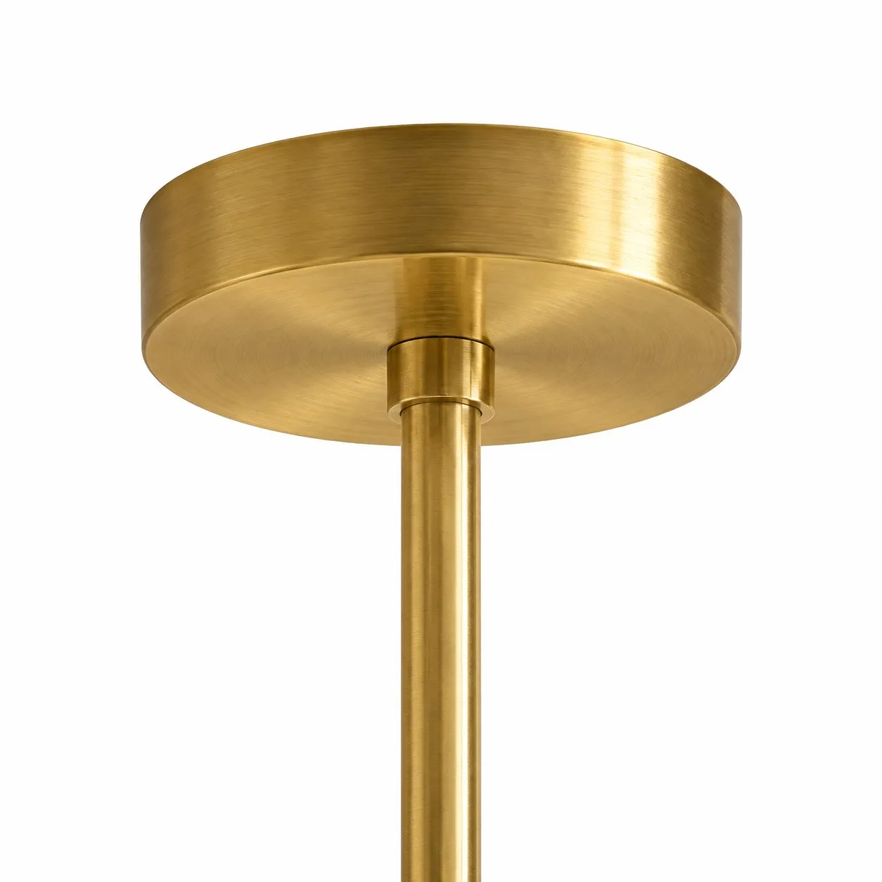 Round metal ceiling canopy and suspension stem