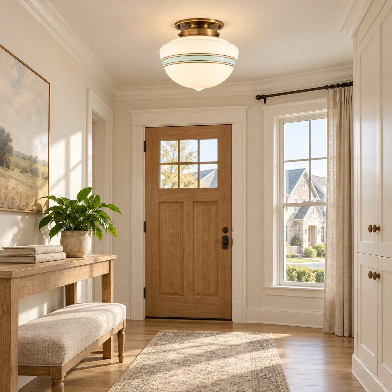 Hensley ceiling light in a welcoming entry